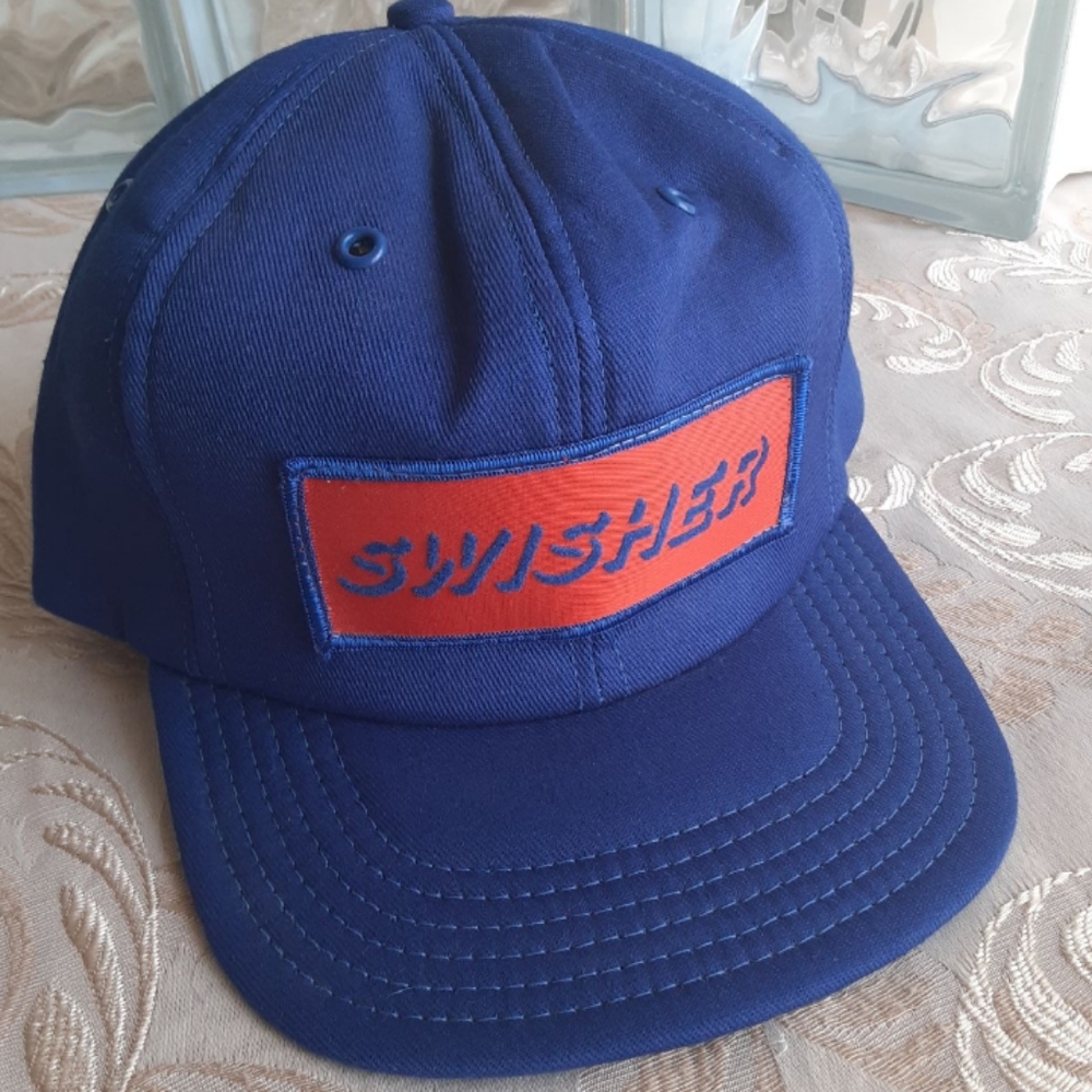 Vintage Trucker Hat Swisher Snapback VTG Retro Blue Adjustable Retro Sweet